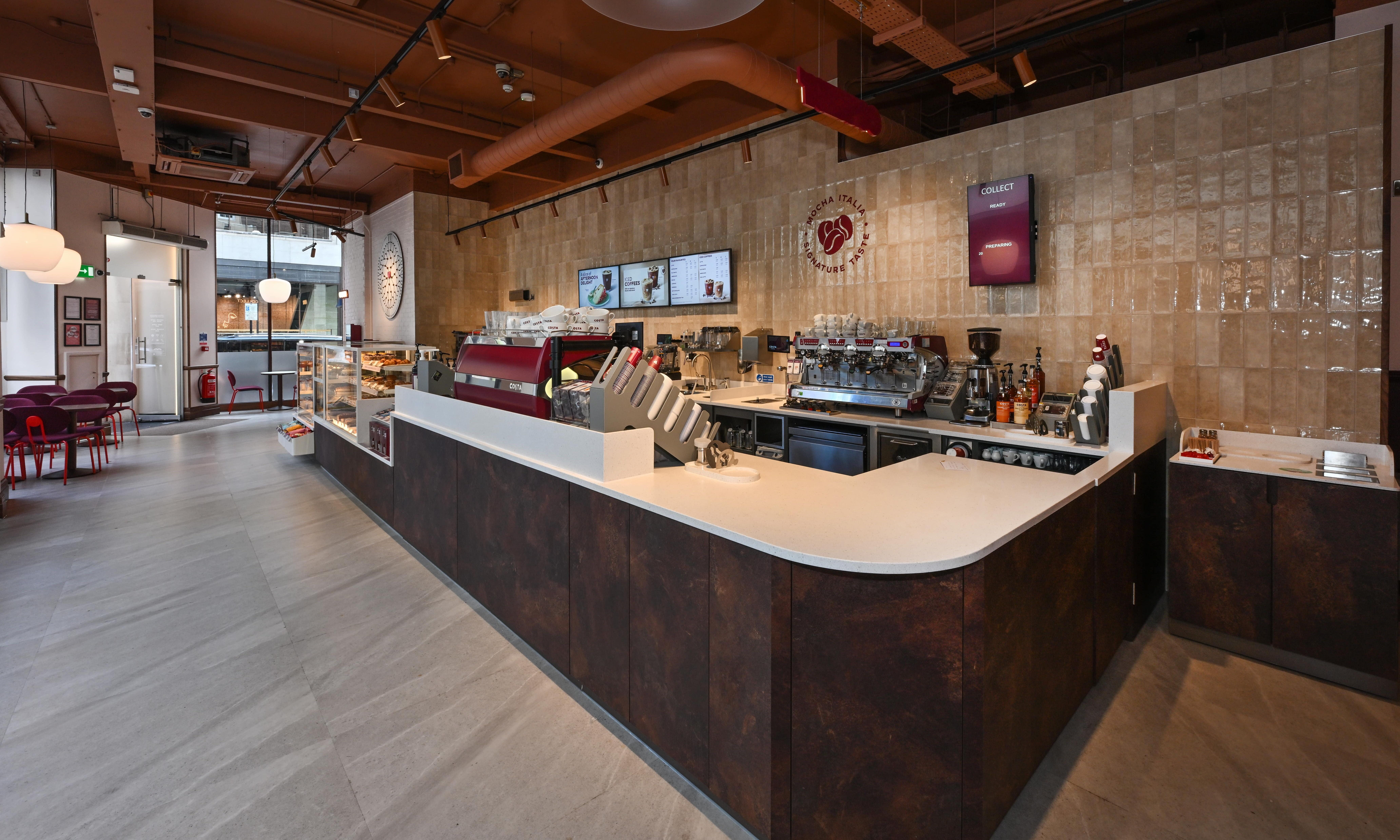 Costa Coffee unveils new store design at Great Portland Street